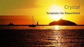  Presentation with colombia - PPT theme with sunset at santa marta resort colombia south america background and a yellow colored foreground