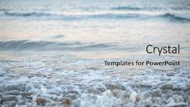  Presentation with soft colors - Slide deck consisting of sunset at sea soft pastel background and a light gray colored foreground