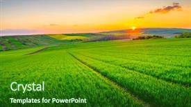  Presentation with beautiful green - Cool new slides with sunset at south moravia czech backdrop and a forest green colored foreground