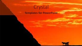  Presentation with cairo - PPT theme enhanced with sunset-at-the-pyramids background and a dark gray colored foreground