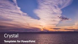  Presentation with ireland - Slide set having sunset-at-the-sea background and a tawny brown colored foreground