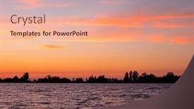  Presentation with sunset - Slides consisting of sunset-at-the-sneekermeer background and a  colored foreground