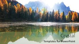  Presentation with autumn - Cool new theme with sunset-autumn-landscape-in-cadini backdrop and a seafoam green colored foreground