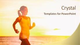  Presentation with inspirational - Audience pleasing PPT layouts consisting of sunset beach in sunshine flare backdrop and a cream colored foreground