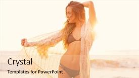  Presentation with walk god - Theme with sunset beautiful relaxing walk background and a lemonade colored foreground