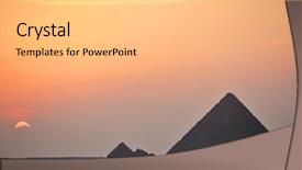  Presentation with history egypt - Amazing presentation having dramatic sunset behind distant egyptian backdrop and a light gray colored foreground