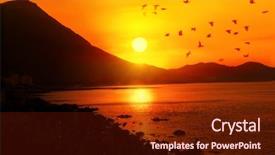  Presentation with birds flying - Slides consisting of sunset birds flying above background and a tawny brown colored foreground