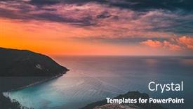  Presentation with tropical beach sunset - Theme having sunset-bottle-beach-on-phangan background and a ocean colored foreground