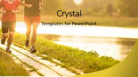  Presentation with outdoors - Audience pleasing PPT layouts consisting of sunset by a river stay backdrop and a yellow colored foreground