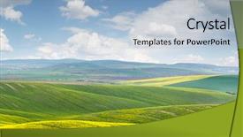  Presentation with republic day - Presentation featuring sunset canola field - beautiful landscape yellow-green-blue colors background and a  colored foreground