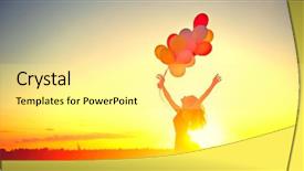  Presentation with summer - Slide deck featuring sunset clear sky silhouette background and a blonde colored foreground