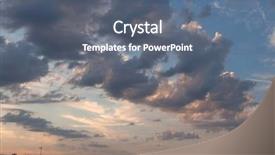  Presentation with sun breaking through clouds - Audience pleasing slide set consisting of sunset clouds in prague czech backdrop and a ocean colored foreground