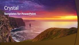  Presentation with ireland - Cool new PPT theme with sunset co clare ireland backdrop and a violet colored foreground