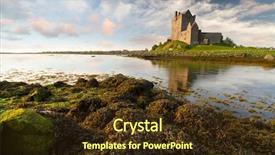  Presentation with castle - Presentation theme having sunset co galway ireland background and a tawny brown colored foreground