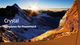  Presentation with nature sunset of colors - Slides with sunset colors on leone ridge background and a  colored foreground