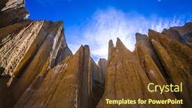  Presentation with tourism - Presentation design featuring sunset-colossal-clay-peaked-outliers background and a tawny brown colored foreground