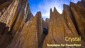  Presentation with new zealand - Beautiful presentation theme featuring sunset-colossal-clay-peaked-outliers backdrop and a tawny brown colored foreground