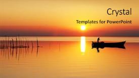  Presentation with sun - Audience pleasing theme consisting of sunset cross - crossing the sun backdrop and a  colored foreground