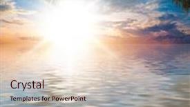  Presentation with divine - PPT theme featuring sunset divine coconut horizon background and a lemonade colored foreground