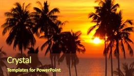  Presentation with divine - Cool new presentation theme with sunset divine idyllic wallpaper backdrop and a tawny brown colored foreground