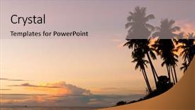  Presentation with divine - Slide deck with sunset divine idyllic wallpaper background and a mint green colored foreground