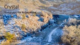  Presentation with eagle - PPT layouts consisting of sunset eagle - aerial view of a valley background and a coral colored foreground