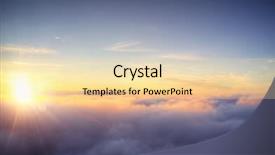  Presentation with airplane night sky cloud - Beautiful presentation theme featuring sunset eagle - beautiful sunrise cloudy sky backdrop and a lemonade colored foreground