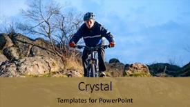  Presentation with rocky - Audience pleasing theme consisting of sunset extreme sport concept free backdrop and a coral colored foreground