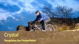  Presentation with free cycling - Amazing PPT layouts having sunset extreme sport concept free backdrop and a tawny brown colored foreground