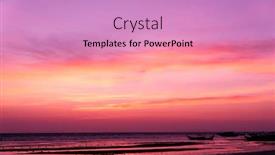  Presentation with glow - Colorful presentation theme enhanced with sunset glow evening scene backdrop and a coral colored foreground