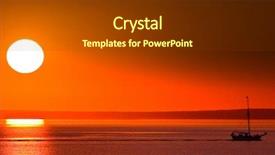  Presentation with gold start - Cool new PPT theme with sunset gold beauty backdrop and a dark gray colored foreground