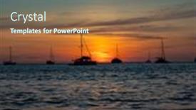  Presentation with krabi - Amazing presentation theme having sunset-in-ao-nang-krabi backdrop and a ocean colored foreground