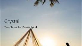  Presentation with krabi - Colorful presentation enhanced with sunset-in-ao-nang-krabi backdrop and a light gray colored foreground