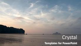  Presentation with krabi - Cool new presentation design with sunset-in-ao-nang-krabi backdrop and a gray colored foreground