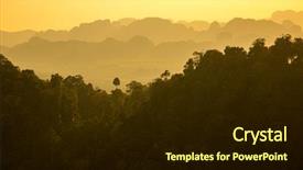  Presentation with krabi - Beautiful PPT theme featuring sunset-in-beautiful-mountains-krabi backdrop and a wine colored foreground