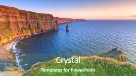  Presentation with ireland - Cool new presentation theme with sunset in co clare ireland backdrop and a tawny brown colored foreground