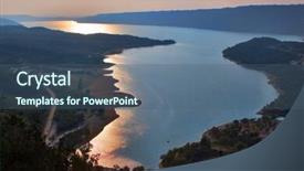  Presentation with grand canyon - Cool new PPT theme with sunset in grand canyon verdon in provence backdrop and a ocean colored foreground