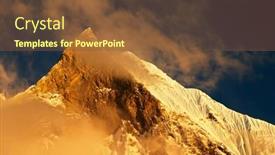  Presentation with himalaya - Amazing slide set having sunset-in-himalaya-machhapuchhre-mountain backdrop and a tawny brown colored foreground