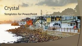  Presentation with fishing - Slides consisting of sunset in hong kong fishing background and a lemonade colored foreground