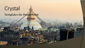  Presentation with nepal flag - Colorful PPT layouts enhanced with sunset in kathmandu nepal backdrop and a lemonade colored foreground