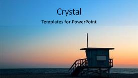  Presentation with santa - Audience pleasing presentation consisting of sunset in los angeles backdrop and a light blue colored foreground