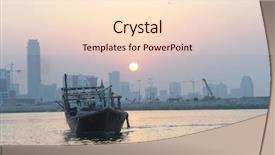  Presentation with bahrain - PPT theme consisting of sunset in manama bahrain background and a lemonade colored foreground