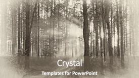  Presentation with mystery - Amazing PPT theme having sunset in mystery forest retro illustration backdrop and a gray colored foreground