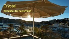  Presentation with port - PPT theme featuring sunset-in-port-de-soller background and a  colored foreground