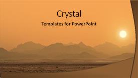  Presentation with sahara - Audience pleasing slide deck consisting of sunset in sahara desert backdrop and a yellow colored foreground