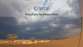  Presentation with africa safari - Beautiful presentation design featuring sunset-in-savannah-of-africa backdrop and a light gray colored foreground