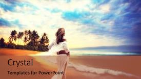  Presentation with south beach - Amazing PPT layouts having sunset in south east asia backdrop and a red colored foreground