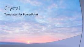  Presentation with skies - Amazing PPT layouts having sunset in the arctic cold skies backdrop and a light blue colored foreground