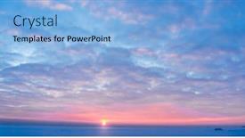  Presentation with horizon - Slides having sunset in the arctic frozen horizon background and a light blue colored foreground