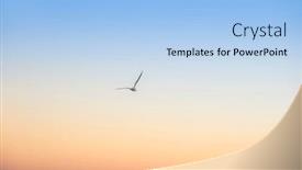 Presentation with sky - Presentation design with sunset-in-the-colorful-sky background and a  colored foreground